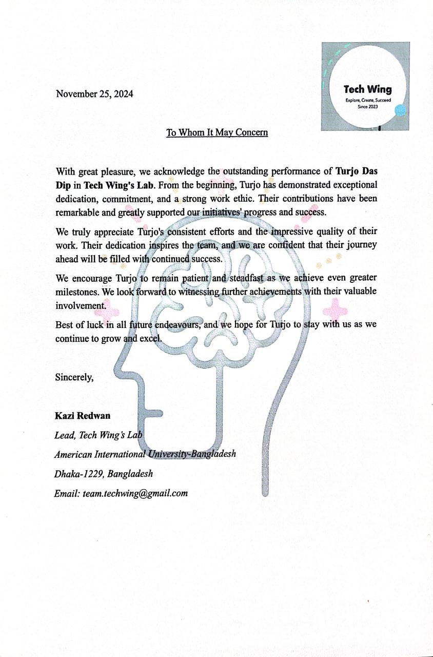 Certificate of Appreciation